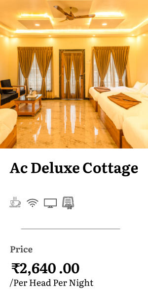 Ac deluxe cottage room resorts in dandeli