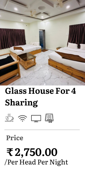 Glass house for 4 sharing resorts in dandeli