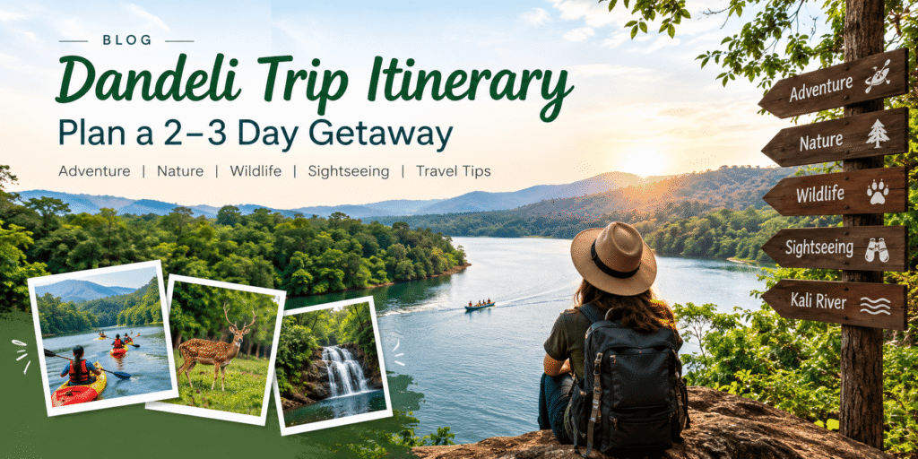 Dandeli trip itinerary with Kali River, forest, kayaking, wildlife and waterfall